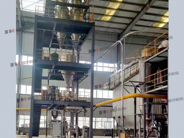 氣流混合機-玻璃微珠-山西海諾某生產現場